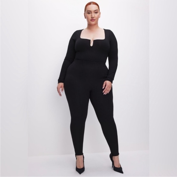 Good American Tops - Good American Stretch Jersey U Ring Bodysuit